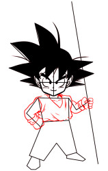 How to draw a goku - Step 6