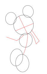 How to draw minnie mouse step by step - Step 2