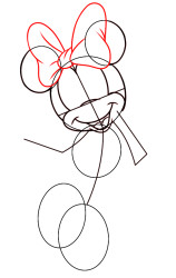 How to draw minnie mouse step by step - Step 4