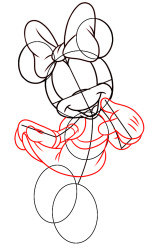 How to draw minnie mouse step by step - Step 5