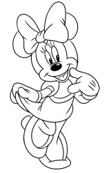 How to draw minnie mouse step by step - Step 8