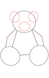 How to draw teddy bear step by step - Step 3