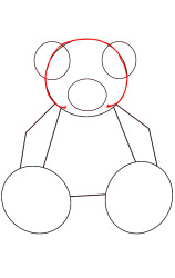How to draw teddy bear step by step - Step 4