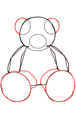 How to draw teddy bear step by step - Step 6