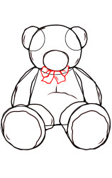 How to draw teddy bear step by step - Step 8