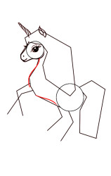 Step by step how to draw a unicorn - Step 4
