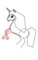 Step by step how to draw a unicorn - Step 5