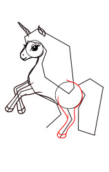 Step by step how to draw a unicorn - Step 6