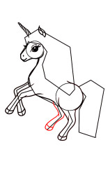 Step by step how to draw a unicorn - Step 7