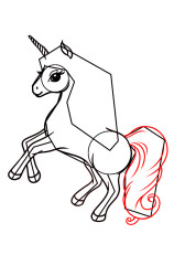 Step by step how to draw a unicorn - Step 8