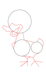 How to draw a duck step by step - Step 2