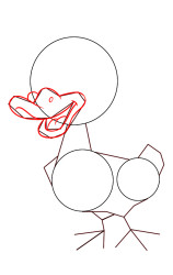 How to draw a duck step by step - Step 3