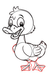 How to draw a duck step by step - Step 7