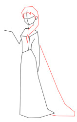 How to draw elsa step by step - Step 2