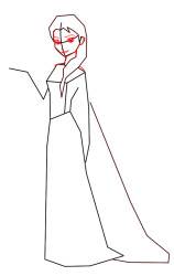 How to draw elsa step by step - Step 3