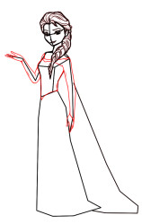 How to draw elsa step by step - Step 5