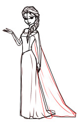 How to draw elsa step by step - Step 7