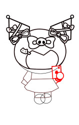 How to draw kuromi step by step - Step 5