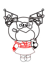 How to draw kuromi step by step - Step 6