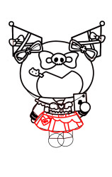 How to draw kuromi step by step - Step 7