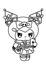 How to draw kuromi step by step - Step 9