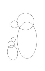 How to draw mother and baby penguins step by step? - Step 1