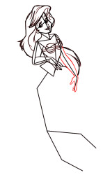 How to draw princess ariel step by step - Step 6