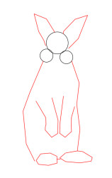 How to draw a bunny easy step by step - Step 2