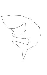 Step by step how to draw a shark - Step 1
