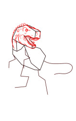 How to draw a trex step by step - Step 4