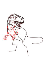 How to draw a trex step by step - Step 5