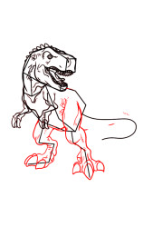 How to draw a trex step by step - Step 6