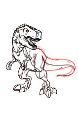 How to draw a trex step by step - Step 7
