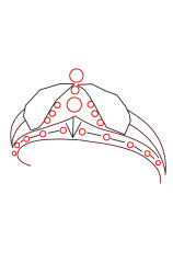 How to draw a crown step by step - Step 3