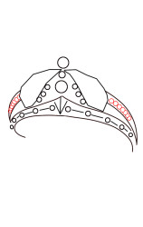 How to draw a crown step by step - Step 4