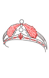 How to draw a crown step by step - Step 5