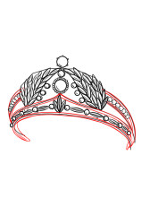 How to draw a crown step by step - Step 7