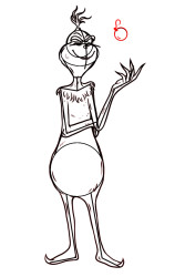 How to draw the Grinch step by step - Step 7