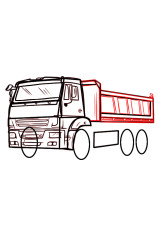 How to draw a lorry step by step - Step 6