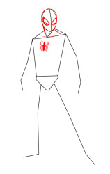 How to draw spider man  step by step - Step 3