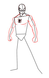 How to draw spider man  step by step - Step 4