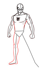 How to draw spider man  step by step - Step 5