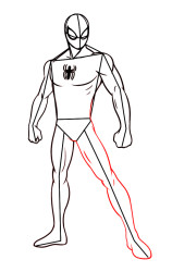 How to draw spider man  step by step - Step 6