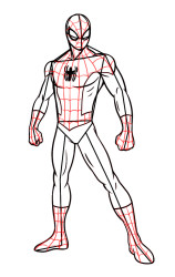 How to draw spider man  step by step - Step 8