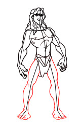How to Draw Tarzan easy - Drawing Step by Step - Step 8