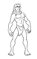 How to Draw Tarzan easy - Drawing Step by Step - Step 9