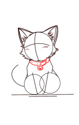 How to draw a kitten step by step - Step 4