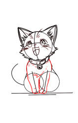 How to draw a kitten step by step - Step 6