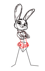 How To Draw Judy Hopps From Zootopia - Step 7