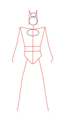 How to draw a batman step by step - Step 2